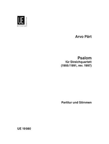 Beispielbild fr Psalom: FuR Streichquartet (1985/1991, Rev. 1997 zum Verkauf von WorldofBooks
