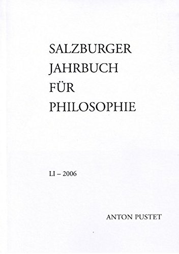 9783702505448: Salzburger Jahrbuch fr Philosophie: LI – 2006