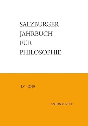 9783702506377: Salzburger Jahrbuch fr Philosophie: LV – 2010