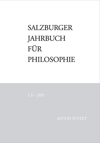 9783702507985: Salzburger Jahrbuch fr Philosophie