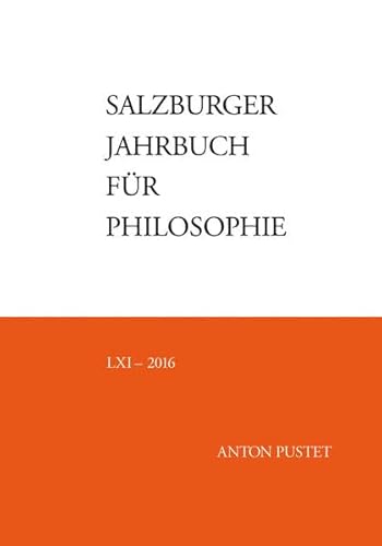 9783702508449: Salzburger Jahrbuch fr Philosophie. LXI - 2016