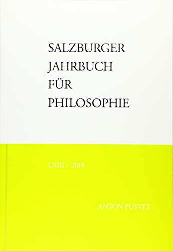 9783702509040: Salzburger Jahrbuch fr Philosophie LXIII - 2018