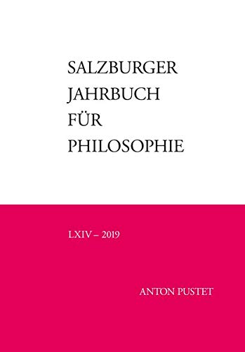 Imagen de archivo de Salzburger Jahrbuch fr Philosophie LXIV - 2019 a la venta por Buchpark