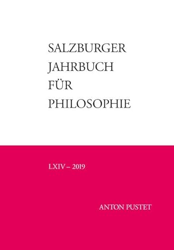 9783702509613: Salzburger Jahrbuch fr Philosophie LXIV - 2019