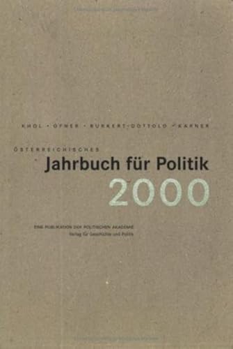 Beispielbild fr sterreichisches Jahrbuch fr Politik 2000. zum Verkauf von Buchhandlung Gerhard Hcher