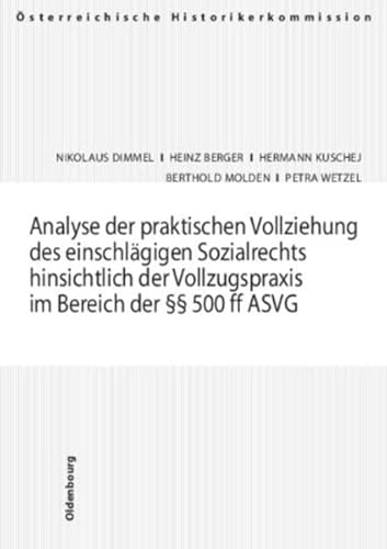 Stock image for Analyse der praktischen Vollziehung des einschlgigen Sozialrechts hinsichtlich der Vollzugspraxis im Bereich der  500 ff ASVG for sale by medimops