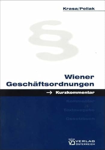 9783704651945: Wiener Geschftsordnungen