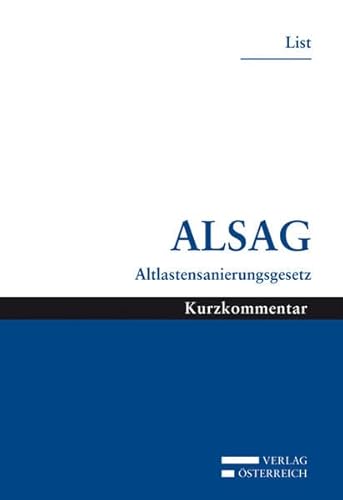 9783704657107: ALSAG: Altlastensanierungsgesetz