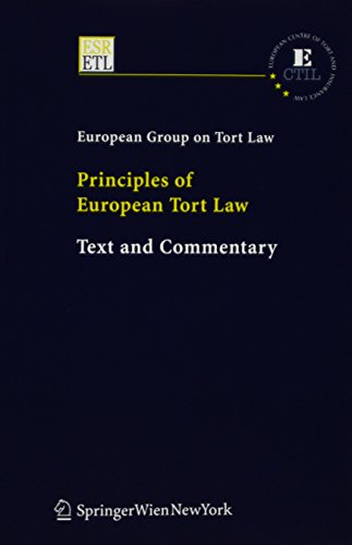 9783704658371: Principles of European Tort Law: Text and Commentary