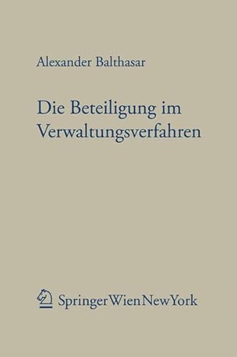 9783704661449: Die Beteiligung im Verwaltungsverfahren