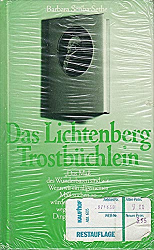 Beispielbild fr Das Lichtenberg Trostbchlein. zum Verkauf von Steamhead Records & Books