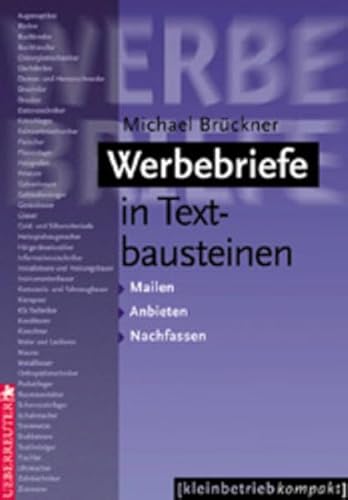 Beispielbild fr Werbebriefe in Textbausteinen. Mailen. Anbieten. Nachfassen zum Verkauf von medimops