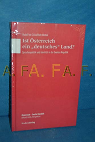 Stock image for Ist sterreich ein deutsches Land? Sprachenpolitik und Identitt in der Zweiten Republik for sale by medimops