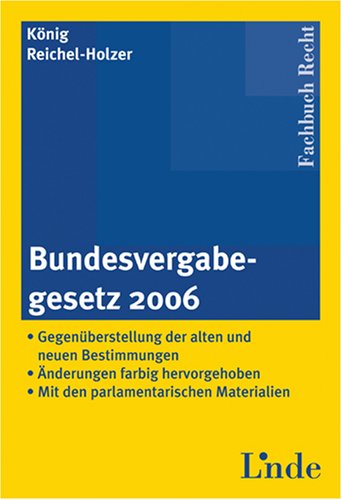 9783707309096: Bundesvergabegesetz 2006 (f. –sterreich)