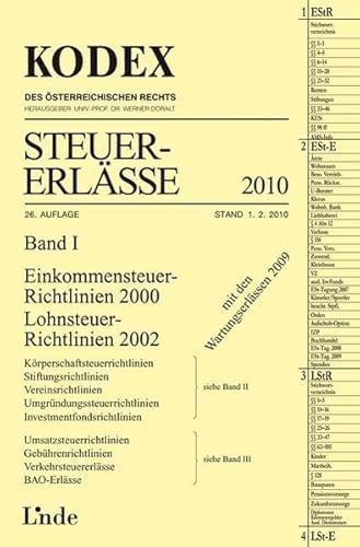 Beispielbild fr KODEX Steuer-Erlsse 2010 Band I zum Verkauf von medimops