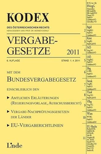 Beispielbild fr KODEX Vergabegesetze 2011 zum Verkauf von medimops