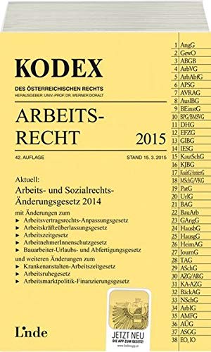 Beispielbild fr KODEX Arbeitsrecht 2015 zum Verkauf von Buchpark