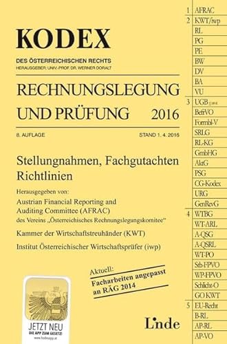 Imagen de archivo de KODEX Rechnungslegung und Prfung 2016 (Kodex des sterreichischen Rechts) a la venta por medimops