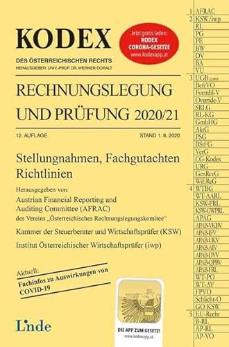 Beispielbild fr KODEX Rechnungslegung und Prfung 2020/21 (Kodex des sterreichischen Rechts) zum Verkauf von medimops