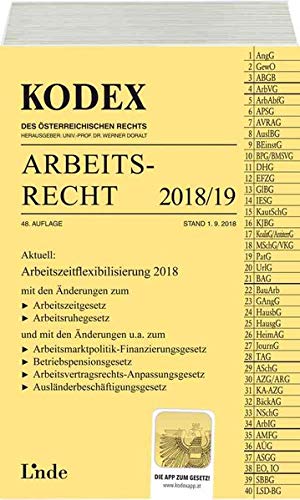 Beispielbild fr KODEX Arbeitsrecht 2018/19 zum Verkauf von Buchpark