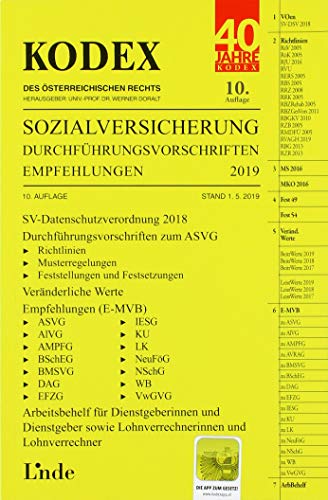 Stock image for KODEX Sozialversicherung 2019, Band III: Durchfhrungsvorschriften - Empfehlungen (Kodex des sterreichischen Rechts) for sale by medimops