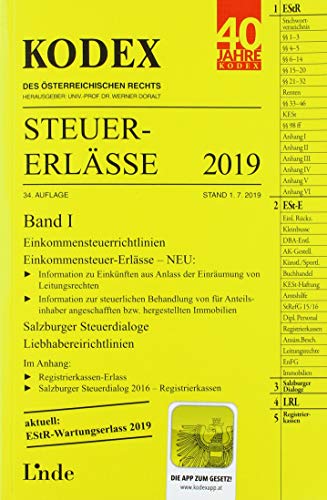 Beispielbild fr KODEX Steuer-Erlsse 2019 Band I (Kodex des sterreichischen Rechts) zum Verkauf von medimops