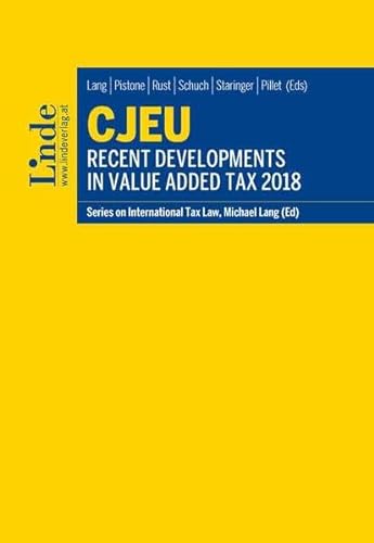 9783707341225: CJEU - Recent Developments in Value Added Tax 2018