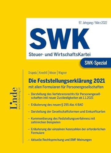 Stock image for SWK-Spezial Die Feststellungserklrung 2021: mit allen Formularen fr Personengesellschaften for sale by Jasmin Berger