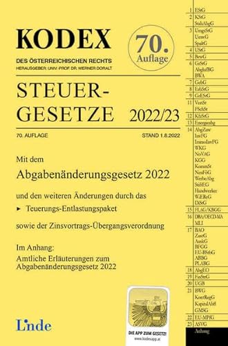 Stock image for KODEX Steuergesetze 2022/23 (Kodex des sterreichischen Rechts) for sale by Jasmin Berger