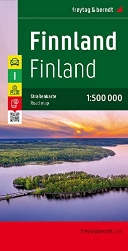 Freytag Berndt Autokarten, Finnland - Maßstab 1:500 000: Finland - Citypläne - Ortsregister mit Postleitzahlen / Touristische Informationen - Freytag-Berndt und Artaria KG