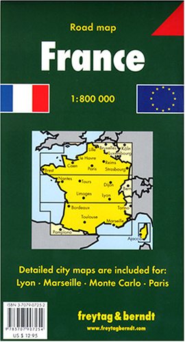 Imagen de archivo de France Road Map a la venta por Valley Books