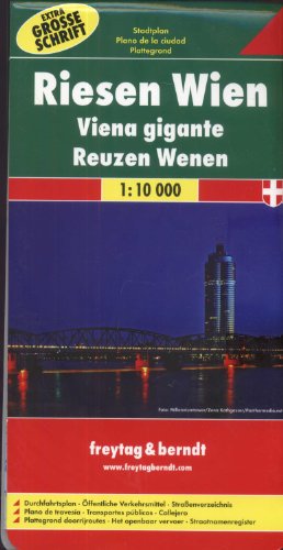 Beispielbild fr Riesenstadtplan Wien 1 : 10.000, mit extra groer Schrift. Mit ffentlichen Verkehrsmitteln und Straenverzeichnis (Freytag u. Berndt Stadtplne/Autokarten) zum Verkauf von medimops