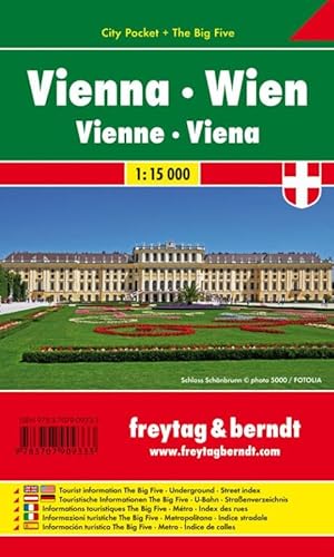 9783707909333: Vienna City Pocket + the Big Five Waterproof 1:15 000: Citymap 1:15 000: Stadskaart 1:15 000