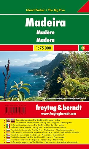Madeira, Autokarte 1:75.000, Island Pocket + The Big Five - Freytag-Berndt