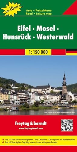 9783707911534: Eifel, Mosela, Hunsruck, Westerwald, mapa de carreteras. Escala 1:150.000. Freytag & Berndt.: Toeristische wegenkaart 1:150 000 (Auto karte)