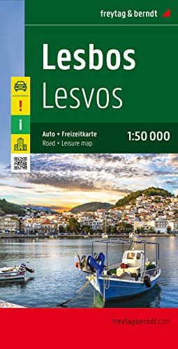 Lesbos, road map 1:50,000 (English, French, German, Italian and Spanish Edition) (9783707913309) by Freytag & Berndt