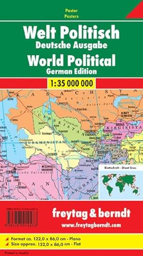 Beispielbild fr World Map Flat in a Tube 1:35 000 000 zum Verkauf von Blackwell's