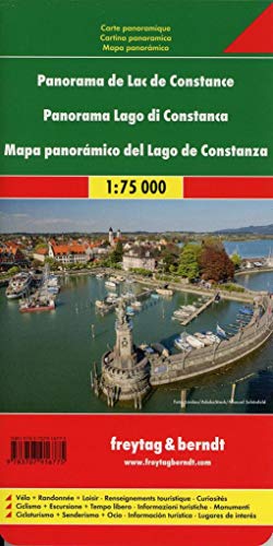 9783707916775: Lago Constanza panormico, mapa de carreteras. Escala 1:75.000. Freytag & Berndt.: Panorama kaart 1:75 000 (Auto karte)