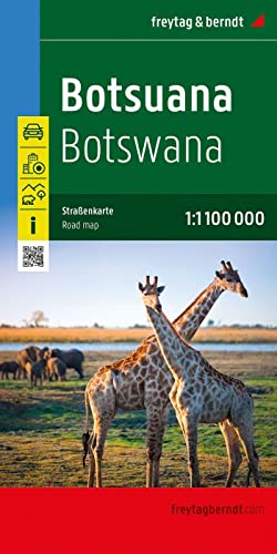 Stock image for Botswana, road map 1:1,100,000: Botswana, Infos, Nationalparks, Innenstadtplan Gaborone for sale by Revaluation Books
