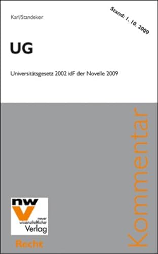 Beispielbild fr UG: Universittsgesetz 2002 idF der Novelle 2009 zum Verkauf von medimops