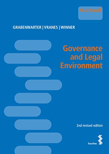 Stock image for Grabenwarter, C: Governance and Legal Environment for sale by Blackwell's