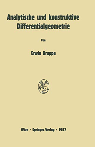 9783709178683: Analytische und konstruktive Differentialgeometrie
