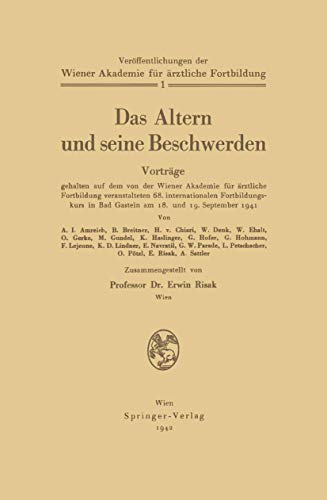 Stock image for Das Altern und seine Beschwerden: Band 1 (German Edition) for sale by Lucky's Textbooks