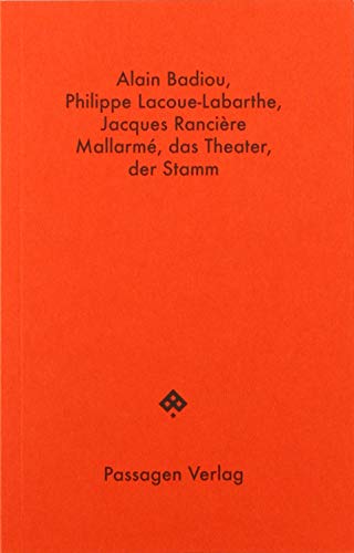 Beispielbild fr Rancire, J: Mallarm, das Theater, der Stamm zum Verkauf von Blackwell's