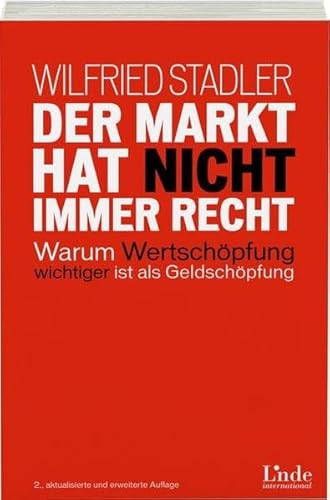 Beispielbild fr der markt hat nicht immer recht. warum wertschpfung wichtiger ist als geldschpfung zum Verkauf von alt-saarbrcker antiquariat g.w.melling