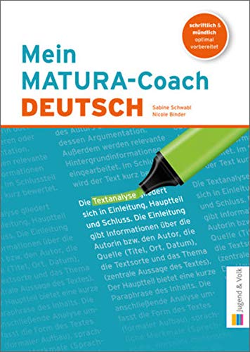 Beispielbild fr Mein MATURA-Coach: Deutsch zum Verkauf von medimops