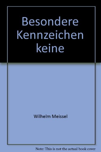 Stock image for Besondere Kennzeichen for sale by Eva's Bcherregal