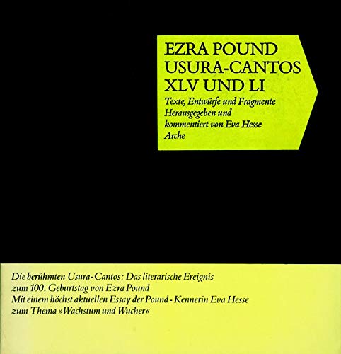 Usura-Cantos XLV und LI: Texte, Entwürfe, Fragmente