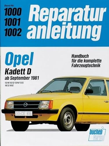 Beispielbild fr Opel Kadett D: 12 N / 12 S / 13 N / 13 S / 16 S / 18 E (Reparaturanleitungen) zum Verkauf von medimops