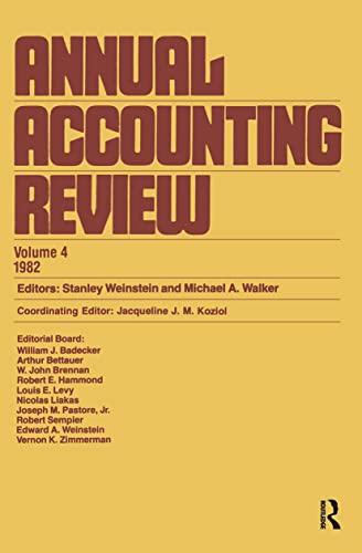 Beispielbild fr Annual Accounting Review: Volume 4, 1982 (v. 4) zum Verkauf von Zubal-Books, Since 1961